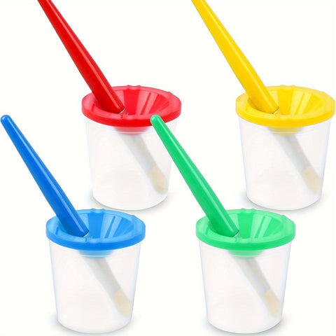 Kunstmaler Set mit Farbtöpfchen und Pinseln – Perfekt für DIY Malen