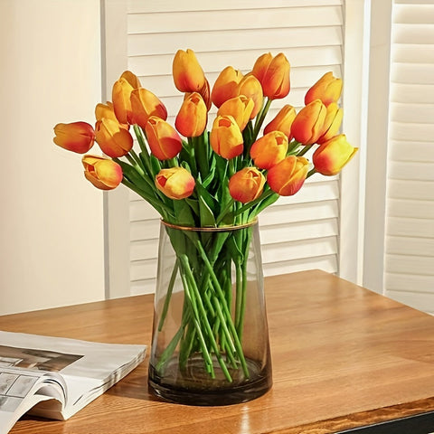 Set von 15 Realistischen Kunst-Tulpen – Perfekt für Hochzeiten, Feiern und Wohnungsdekoration