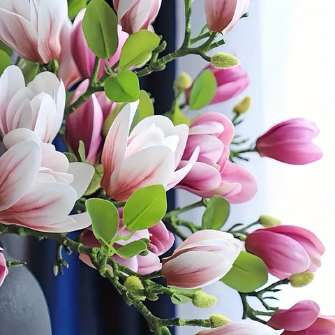 Set von 4 Realistischen Magnolienblumen – Elegant und Zeitlos für Hochzeiten und Luxuriöse Dekoration