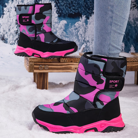 Trendige Camouflage Schneestiefel - Für Abenteurer