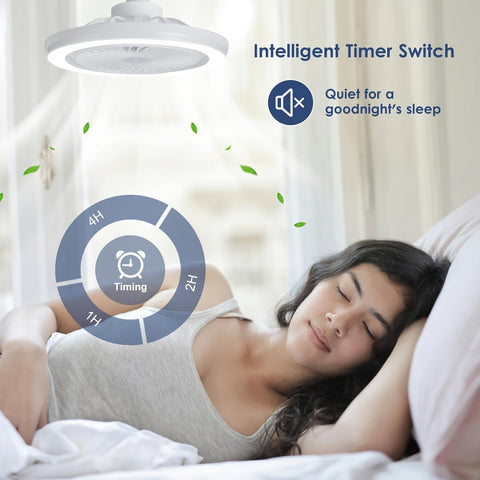 LED Slimme Ventilatorlampe – Dimmbar und Leise