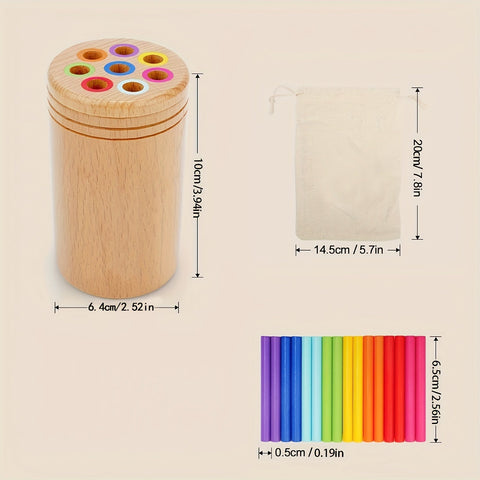 Bunte Balance-Stäbchen – Entwickle Hand-Augen-Koordination und Farben erkennen