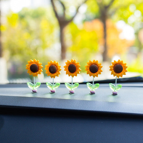 SunnyRide - Niedliches Sonnenblumen-Autoornament
