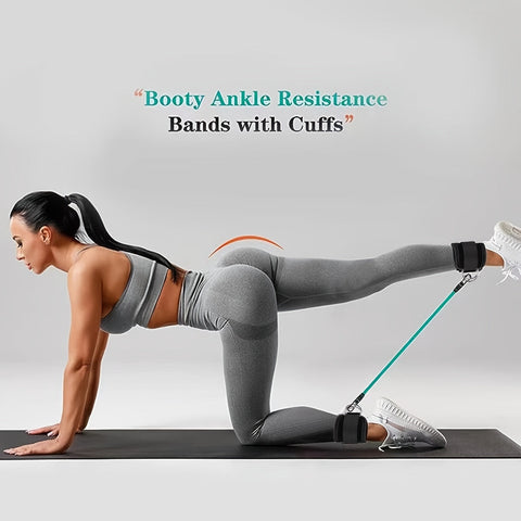 Verstellbare Knöchel-Widerstandsband-Set – Perfekt für Booty- und Beintraining zu Hause