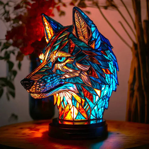 Vibrante Glas-in-Glas Tierlampen – Künstlerische Tischdekoration