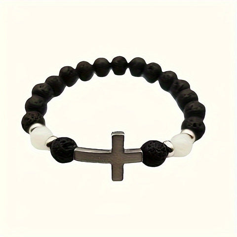 Leuchtendes Kralenarmband mit Kreuz - Für Einen Einzigartigen Stil