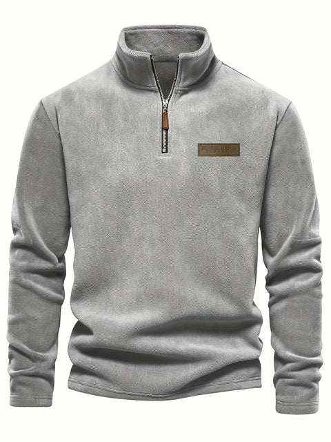 Fleecegefütterter Halbzip-Pullover - Bequem und Warm für Kalte Tage