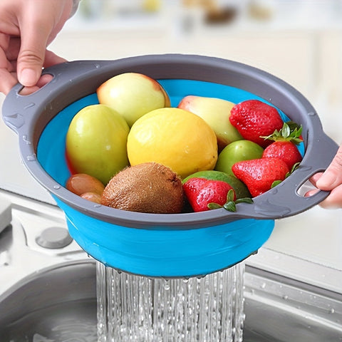 Faltbare Silikon-Sieb-Set – Perfekt für Pasta, Gemüse und Obst