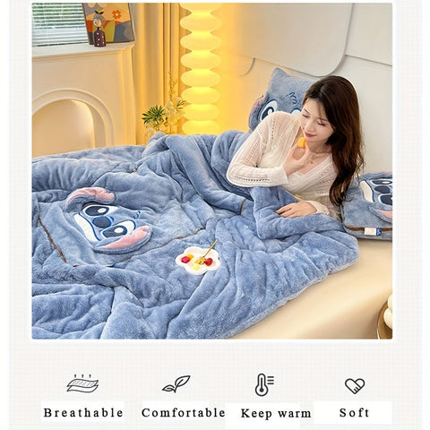 Stitch Kissen-Decke in Einem - Für Komfort und Gemütlichkeit in Einem