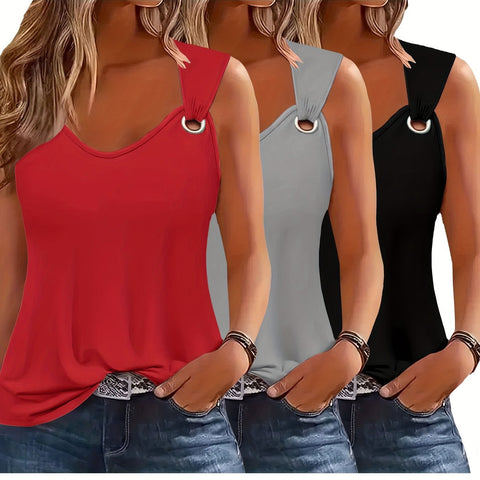 Damen Tanktops 3-Pack – Sommerfest und Locker