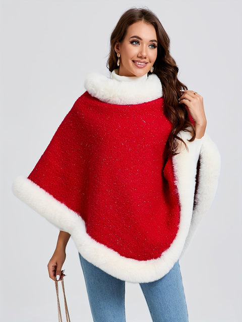 Liselotte Fluffy Poncho - Wärme und Komfort für kalte Tage
