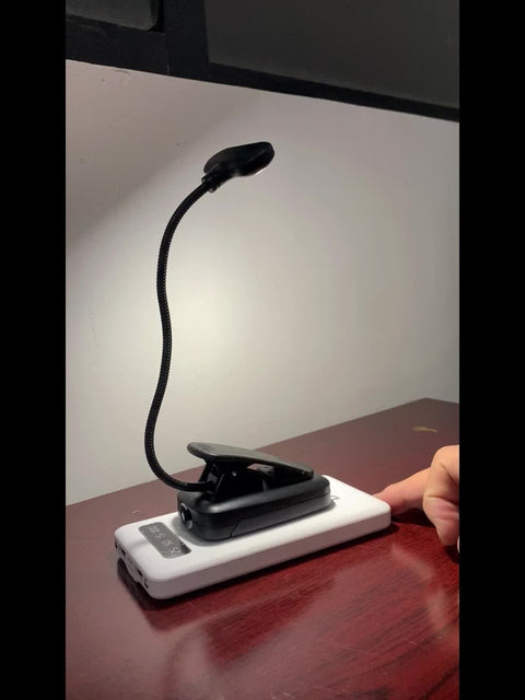Flexible Cliplampe - Tragbare Leselampe mit Verstellbarem Hals für Zuhause oder Unterwegs
