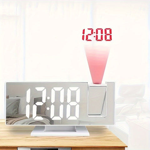 Digitale Spiegelwecker mit Projektionsfunktion – Großes LED-Display und multifunktionale Alarmfunktion