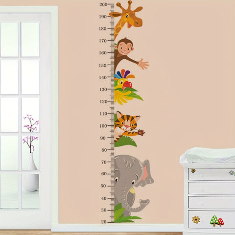 Tierwachstumsmesser Wandsticker - Spielerisches Messen für Kinder