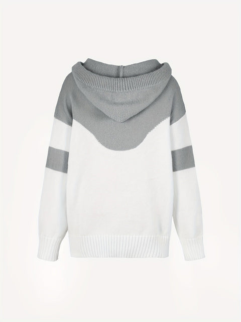Ava Color Block Hoodie Pullover - Stilvoll und Bequem für Damen