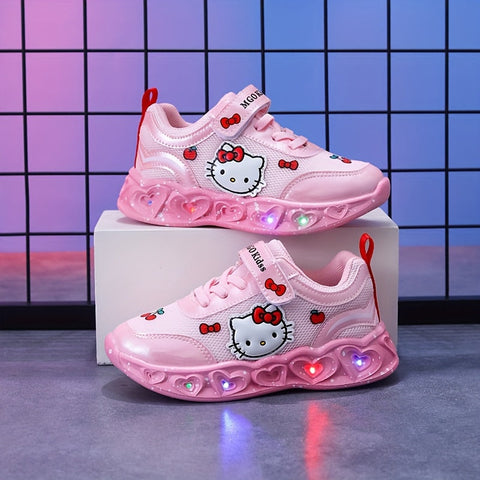 Leuchtende Hello Kitty Sneakers – Atmungsaktive und Gepolsterte Lustige Schuhe