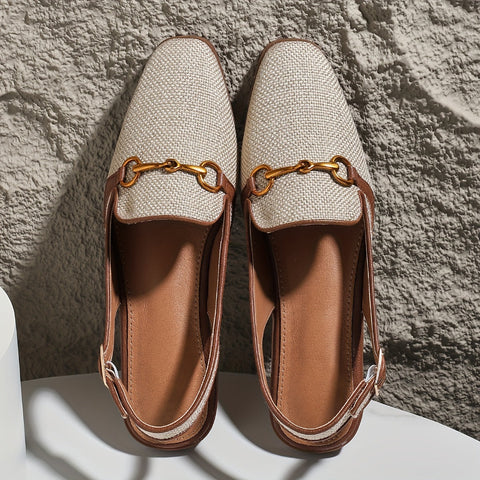 Damen Sandalen mit Metallverschluss – Stilvoll und Komfortabel mit Quadratzehen