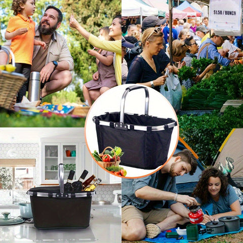 Faltbarer Isolierter Picknickkorb – Langlebig und Geräumig für Sommerabenteuer