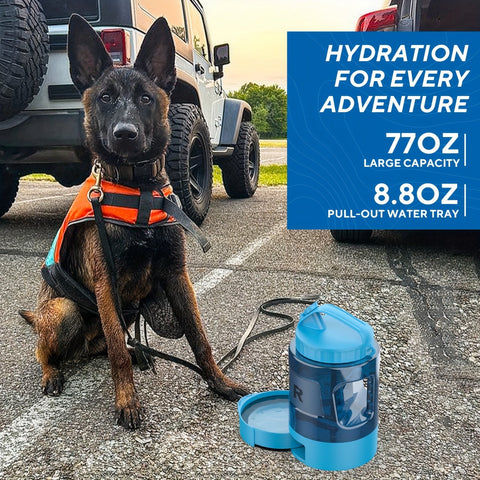 Große Kapazität 74oz Hundewasserflasche – Tragbare Schüssel für Outdoor-Abenteuer