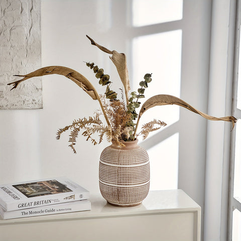 Rustikale Geometrische Vase - Natürliche Atmosphäre für Dein Interieur