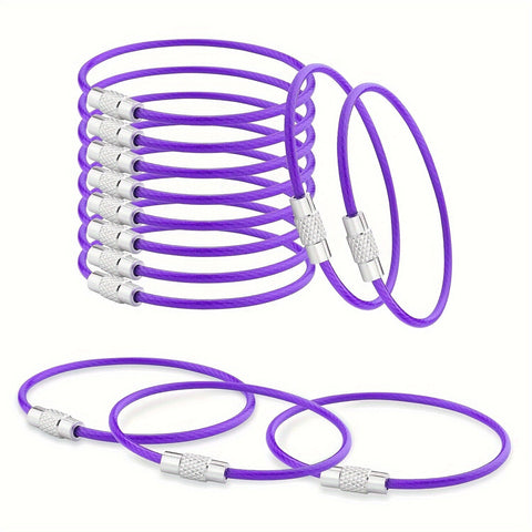 Stahl Kabel Schlüsselanhänger Set – Robuste Schlüsselanhänger für Reisen und Outdoor-Aktivitäten