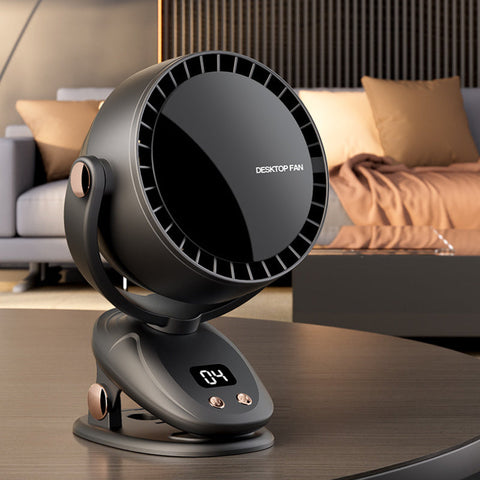 Tragbarer bladloser Ventilator mit digitalem Display – Leise und aufladbare Kühlung für drinnen und draußen