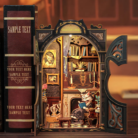 DIY Miniatur Eulen Buchhandlung – 3D Holz Kit mit Beleuchtung für kreative Dekoration