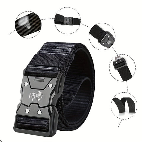 Unisex Taktischer Nylon Gürtel – Robust, Atmungsaktiv und Vielseitig
