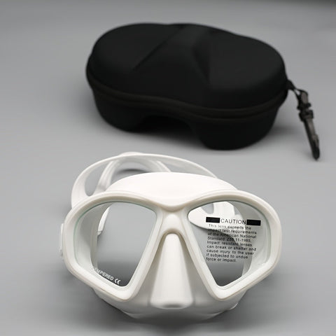 Temperiertes Tauchermaske mit Aufbewahrungstasche - Tauchbrille mit Anti-Beschlag und Kamerahalterung