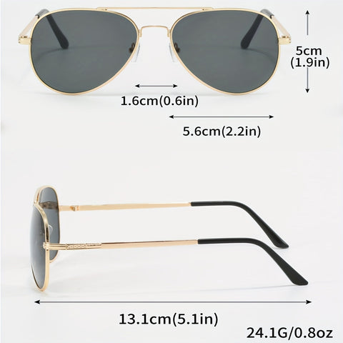 Pilotensonnenbrille für Herren – Zeitloses Design mit Metall und Kunststoff für den täglichen Gebrauch