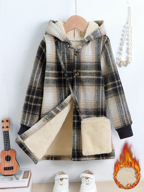 Fleur Fleece Karierte Jacke für Kinder - Warm und Stilvoll für den Winter