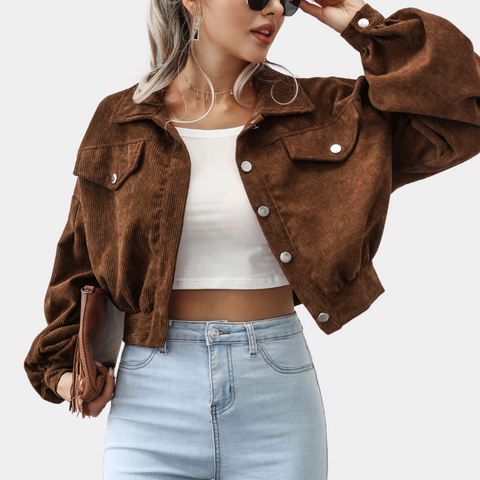 Elina - Samt Gerippt Damenjacke