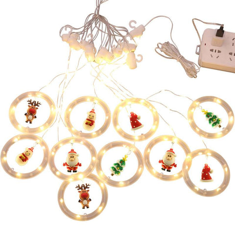 TwinkleJoy Weihnachtsbeleuchtung – LED Girlande mit Festlichen Figuren
