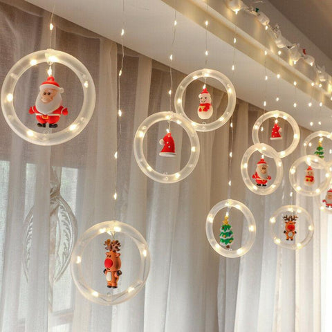 TwinkleJoy Weihnachtsbeleuchtung – LED Girlande mit Festlichen Figuren