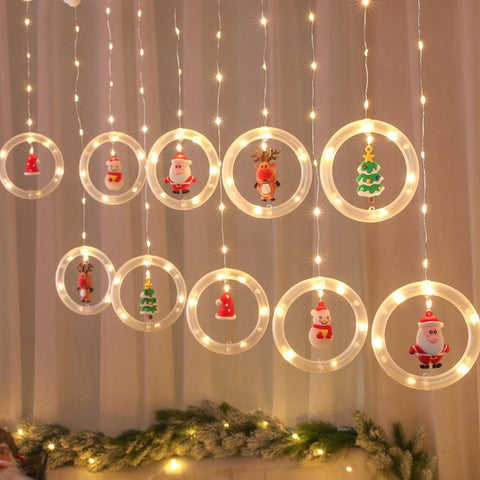 TwinkleJoy Weihnachtsbeleuchtung – LED Girlande mit Festlichen Figuren