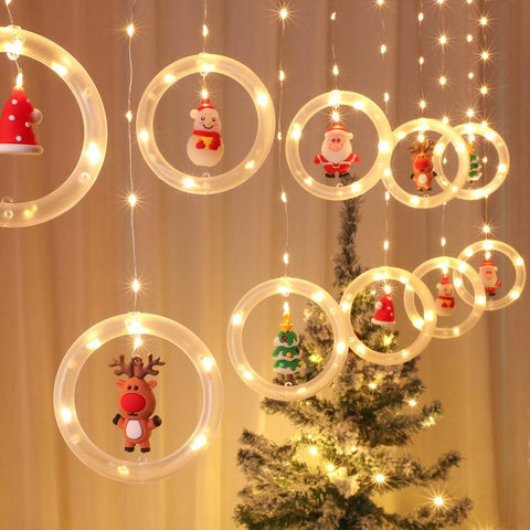 TwinkleJoy Weihnachtsbeleuchtung – LED Girlande mit Festlichen Figuren