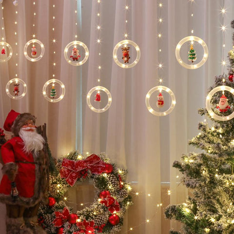 TwinkleJoy Weihnachtsbeleuchtung – LED Girlande mit Festlichen Figuren