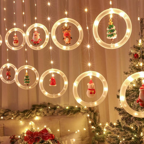 TwinkleJoy Weihnachtsbeleuchtung – LED Girlande mit Festlichen Figuren