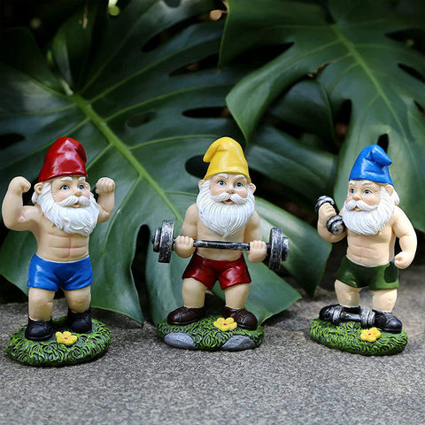 Sportliche Zwerge - Lustige Gartenfiguren für eine Verspielt Atmosphäre