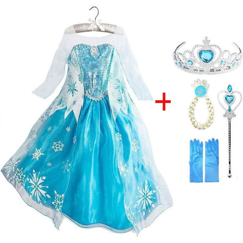 PrinsesBlauw - Verzauberndes Prinzessinnenoutfit mit Accessoires
