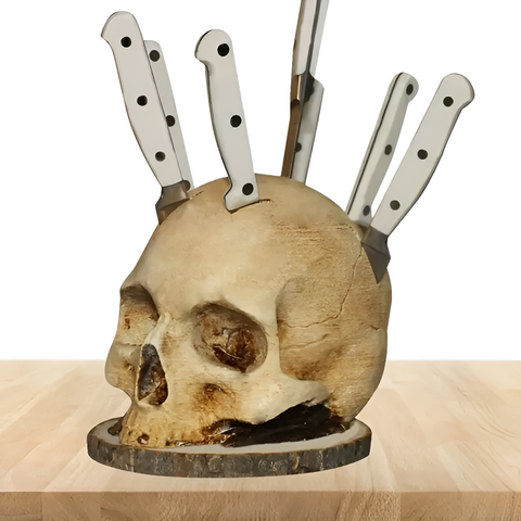 BladeSkull - Einzigartiger Schädelhalter für Küchenmesser
