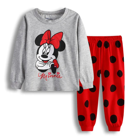 Lotte Prinzessinnen Pyjama Set für Kinder - Minnie Mouse Zweifarbige Pyjama Set