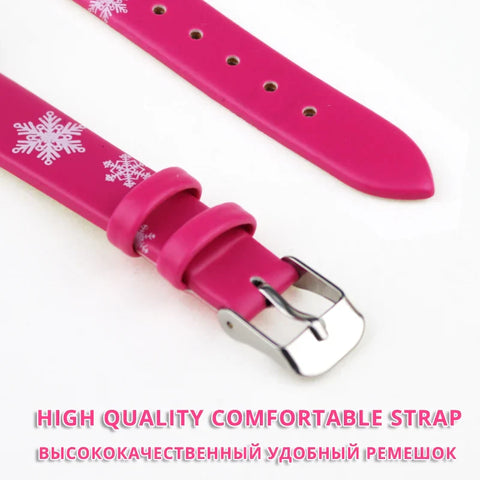 Frozen Prinzessin Elsa Uhr für Kinder – Lederarmband und Magisches Design