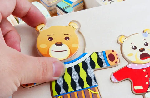 Bildungsreiche Tierpuzzle-Set – Für kreatives und lehrreiches Ankleiden