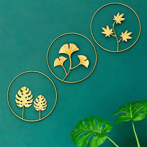 LuxiLeaf - Goldene Wanddekoration