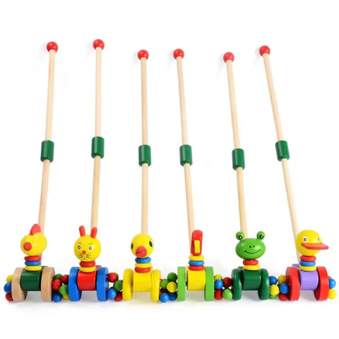 Dino Pusher Spielwagen für Babys - Pädagogisches Holzspielzeug für die Kleinen