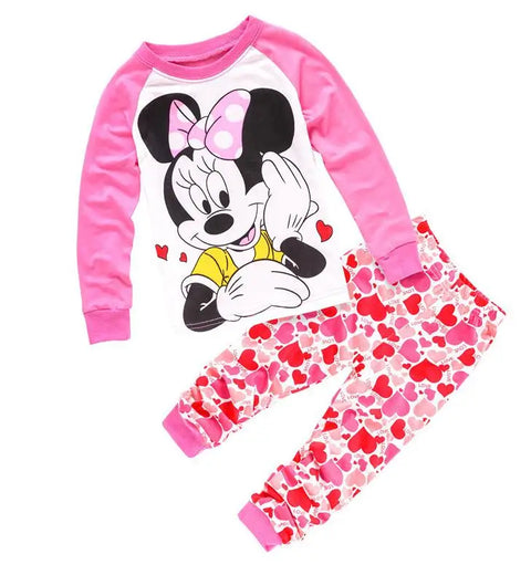 Lotte Prinzessinnen Pyjama Set für Kinder - Minnie Mouse Zweifarbige Pyjama Set