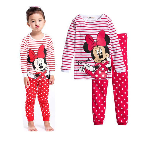 Lotte Prinzessinnen Pyjama Set für Kinder - Minnie Mouse Zweifarbige Pyjama Set
