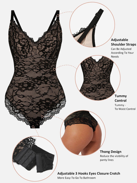 Verführerischer Spitzen-Bodysuit - Elegante und sexy Unterwäsche für besondere Momente