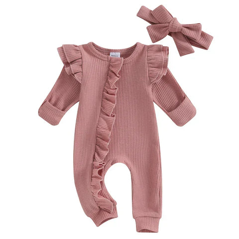 Sofie Rüschenset für Babys – Weicher Jumpsuit mit Verspielten Details